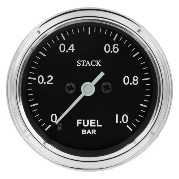 Stack® - Professional Stepper Motor Classic 52mm Fuel Pressure Gauge, 0-1 BAR