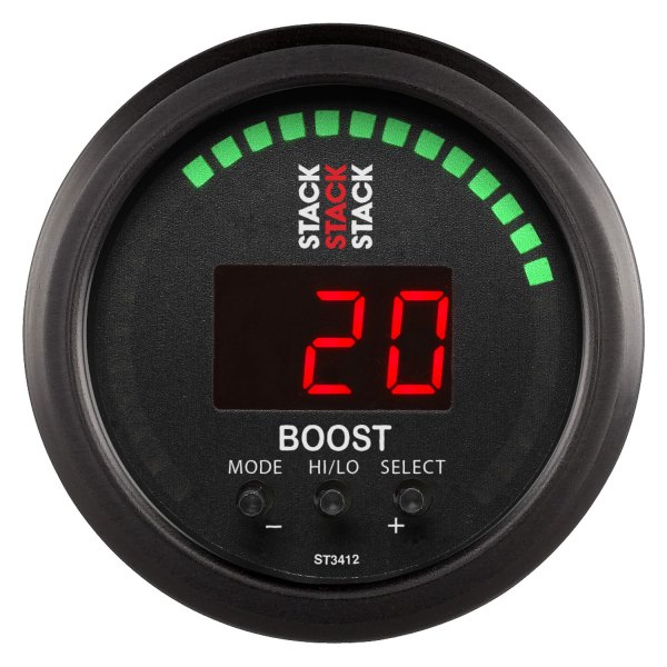 Stack® - 52mm Boost Controller, Black, 1 to +2 BAR
