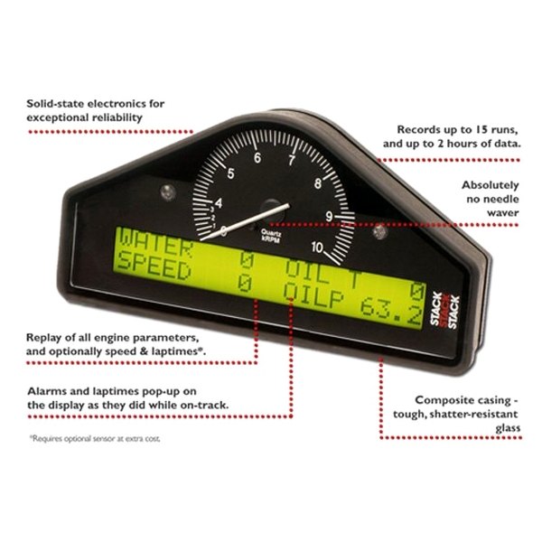 Stack® - Action Replay Dash Display with Data Logging and Tachometer