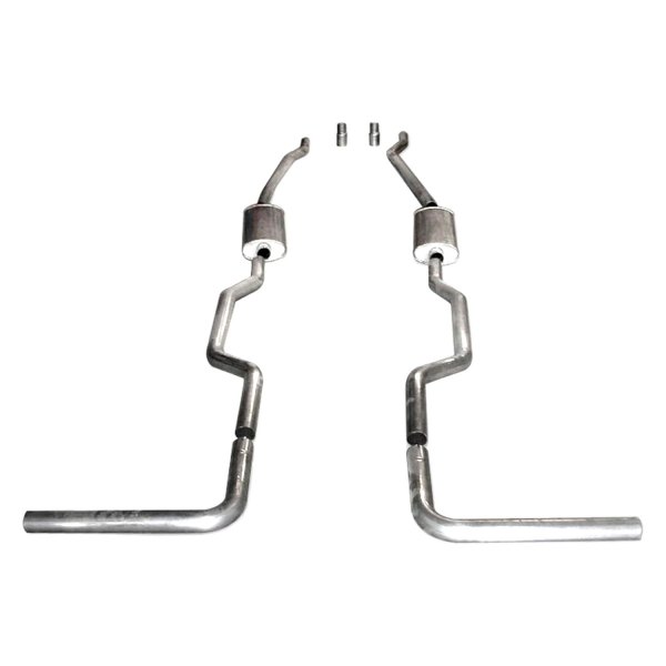 Stainless Works® - 304 SS Smooth Tube Dual Header-Back Exhaust System