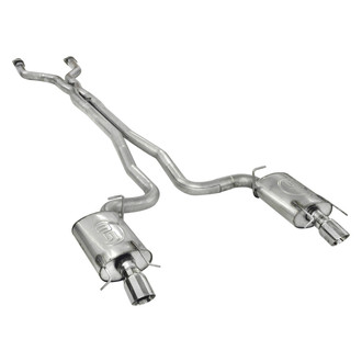 Stainless Works® - 304 SS Turbo S-Tube Cat-Back Exhaust System with Split Rear Exit