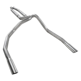 Stainless Works® - 304 SS Smooth Tube Dual Cat-Back Exhaust System with Split Rear Exit