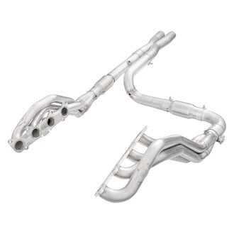 Stainless Works® - 304 SS Mill Long Tube High Flow Catted Exhaust Headers with Performance Connect X-Pipe