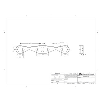 Stainless Works® - 304 SS Mill Squared Oval Port Header Flanges