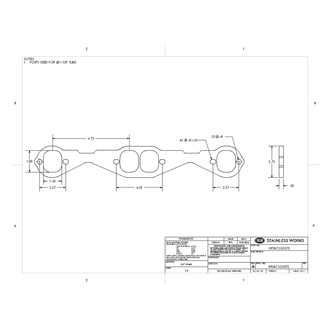 Stainless Works® - 304 SS Mill Squared Oval Port Header Flanges