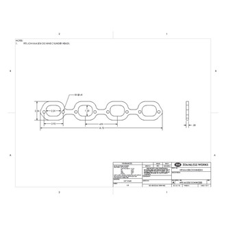 Stainless Works® - 304 SS Mill Rectangle Port Header Flanges