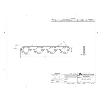 Stainless Works® - 304 SS Mill Round Port Header Flanges