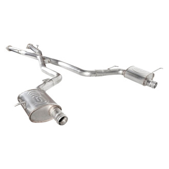 Stainless Works® - 304 SS Turbo S-Tube Cat-Back Exhaust System with Split Rear Exit