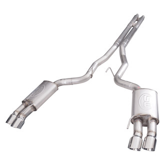 Stainless Works® - Redline Series™ 304 SS Turbo Chambered Cat-Back Exhaust System with Quad Rear Exit