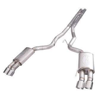Stainless Works® - Redline Series™ 304 SS Turbo Chambered Cat-Back Exhaust System with Quad Rear Exit