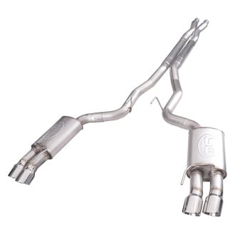 Stainless Works® - Redline Series™ 304 SS Turbo Chambered Cat-Back Exhaust System with Quad Rear Exit