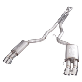 Stainless Works® - Redline Series™ 304 SS Turbo Chambered Cat-Back Exhaust System with Quad Rear Exit