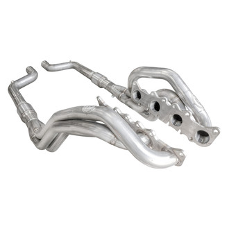 Stainless Works® - Stainless Power 304 SS Mill Long Tube Catted Exhaust Headers with Aftermarket Connect
