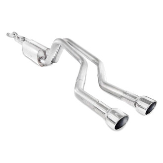 Stainless Works® - 304 SS Turbo S-Tube Single Cat-Back Exhaust System with Single Rear Exit