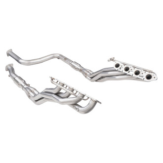 Stainless Works® - 304 SS Mill Long Tube Exhaust Headers with Factory Connect Catted Leads