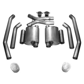 Stainless Works® - 304 SS Turbo Chambered Dual Cat-Back Exhaust System with Split Rear Exit