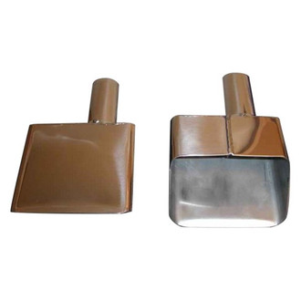 Stainless Works® - 304 SS Factory Style Rectangular Clamp-On Polished Exhaust Tips