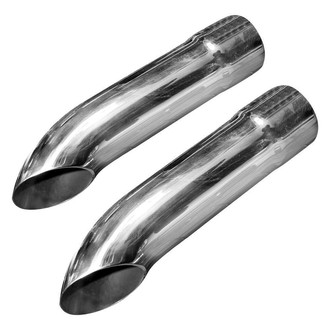Stainless Works® - 304 SS Short Turndown Clamp-On Exhaust Tip (2.25" Inlet, 0.75" Outlet, 11" Length)