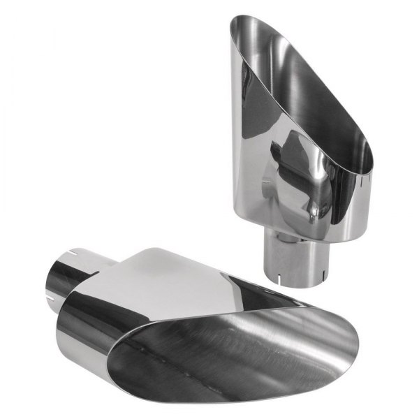 Stainless Works® - 304 SS Truck Side Big Oval Polished Exhaust Tips