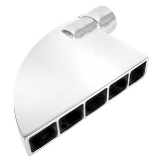 Stainless Works® - 304 SS Grated Boxxter Outlet Rectangular 90 Degree Clamp-On Exhaust Tip (2.25" Inlet)