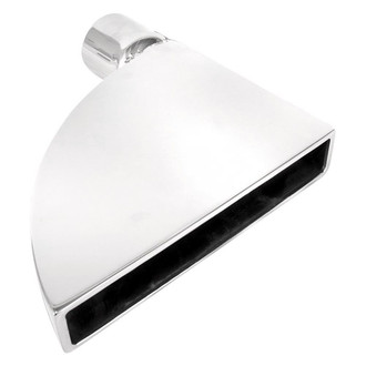 Stainless Works® - 304 SS In-Line Open Boxxter Outlet Rectangular Clamp-On Exhaust Tip (2.25" Inlet)