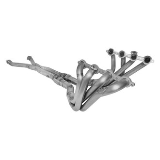 Stainless Works® - 304 SS Mill Long Tube High Flow Catted Exhaust Header Assembly with Factory Connect Off-Road X-Pipe