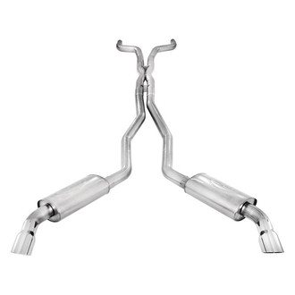 Stainless Works® - 304 SS Turbo S-Tube Dual Cat-Back Exhaust System with Split Rear Exit