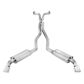 Stainless Works® - 304 SS Turbo Chambered Dual Cat-Back Exhaust System with Split Rear Exit