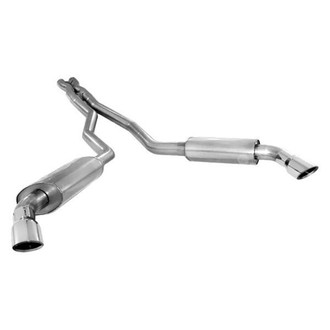 Stainless Works® - 304 SS Turbo S-Tube Dual Cat-Back Exhaust System with Split Rear Exit