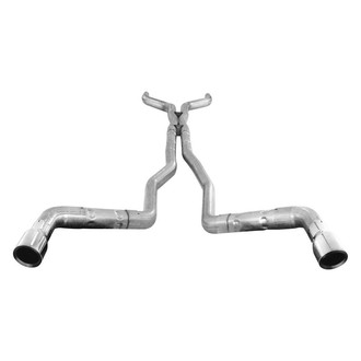 Stainless Works® - 304 SS Chambered Round Dual Cat-Back Exhaust System with Split Rear Exit