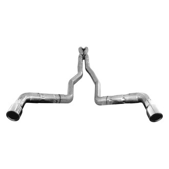 Stainless Works® - 304 SS Chambered Round Dual Cat-Back Exhaust System with Split Rear Exit
