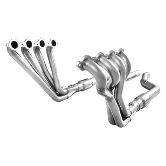 Stainless Works® - 304 SS Mill Long Tube High Flow Catted Exhaust Header Assembly with Performance Connect
