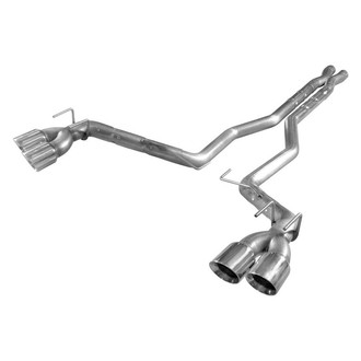 Stainless Works® - 304 SS Chambered Round Cat-Back Exhaust System with Quad Rear Exit