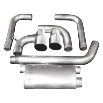 Stainless Works® - 304 SS Transverse Turbo Dual Cat-Back Exhaust System with Split Rear Exit