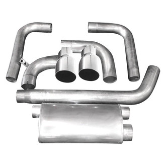 Stainless Works® - 304 SS Transverse Turbo Dual Cat-Back Exhaust System with Split Rear Exit