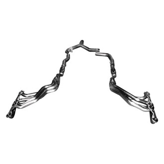 Stainless Works® - Stainless Steel Mill Long Tube High Flow Catted Exhaust Header Assembly with Factory Connect Y-Pipe