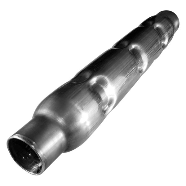 Stainless Works® - 304 SS Round Gray Exhaust Muffler