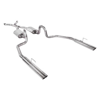 Stainless Works® - 304 SS Turbo S-Tube Dual Cat-Back Exhaust System with Split Rear Exit