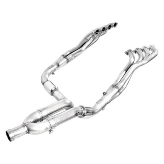 Stainless Works® - 304 SS Mill Long Tube High Flow Catted Exhaust Header Assembly with Factory Connect