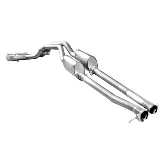 Stainless Works® - 304 SS Turbo Chambered Header-Back Exhaust System with Dual Side Exit