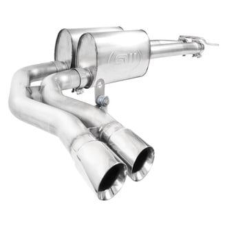 Stainless Works® - 304 SS Turbo Chambered Header-Back Exhaust System with Dual Side Exit