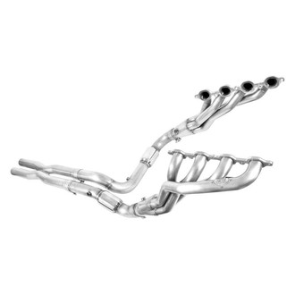 Stainless Works® - 304 SS Mill Long Tube High Flow Catted Exhaust Header Assembly with Performance Connect Off-Road X-Pipe