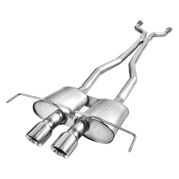 Stainless Works® - 304 SS Turbo S-Tube Dual Header-Back Exhaust System, Cadillac CTS