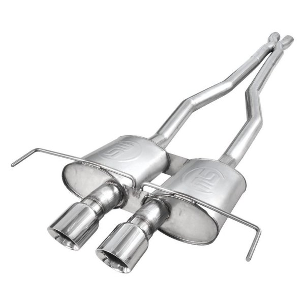 Stainless Works® - 304 SS Turbo Chambered Dual Header-Back Exhaust System, Cadillac CTS