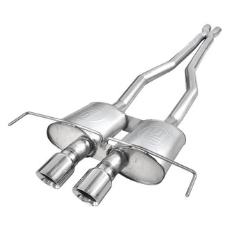 Stainless Works® - 304 SS Turbo Chambered Dual Header-Back Exhaust System with Dual Rear Exit