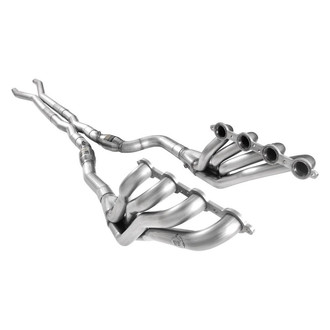 Stainless Works® - 304 SS Mill Long Tube High Flow Catted Exhaust Header Assembly with Factory Connect