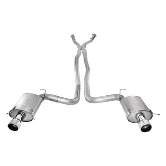 Stainless Works® - 304 SS Turbo Chambered Dual Header-Back Exhaust System with Split Rear Exit