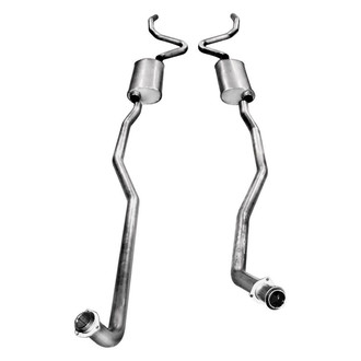 Stainless Works® - 304 SS Turbo Chambered Dual Header-Back Exhaust System with Split Rear Exit