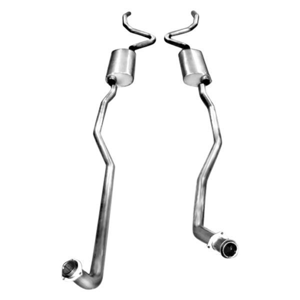 Stainless Works® - 304 SS Turbo Chambered Dual Header-Back Exhaust System