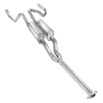 Stainless Works® - 304 SS Turbo S-Tube Dual Cat-Back Exhaust System with Split Rear Exit